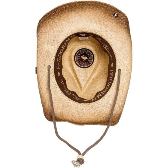 Peter Grimm Mens Straw Round Up Cowboy Hat - Picture 4 of 5